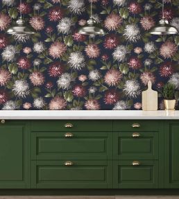 October Bloom Wallpaper by Woodchip & Magnolia Navy