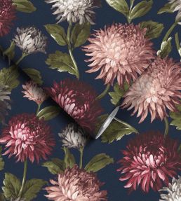 October Bloom Wallpaper by Woodchip & Magnolia Navy