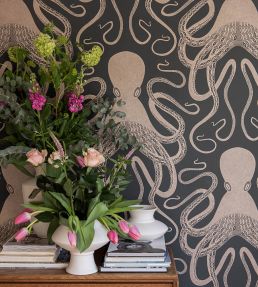 Octopus Wallpaper by MissPrint Black Ink