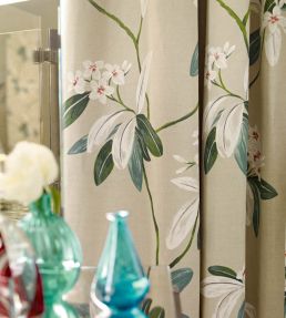 Oleander Fabric by Sanderson Orange/Teal