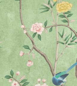 Chinoiserie Onism Fabric by Woodchip & Magnolia Apple Green