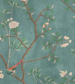 Chinoiserie Onism Fabric by Woodchip & Magnolia Emerald