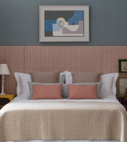 Ophelia Fabric by Vanderhurd Prussian & Saffron/Natural