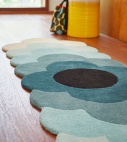 Orla Kiely Optical Flower rug Teal 061207-67230 Teal