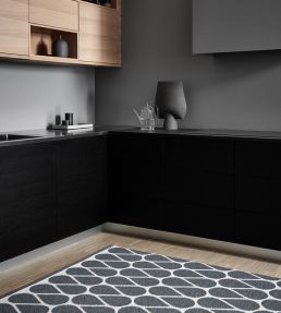 Otis Runner Rug in Ocean Blue/Vanilla by Pappelina | Jane Clayton