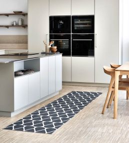 Otis Runner Rug in Ocean Blue/Vanilla by Pappelina | Jane Clayton