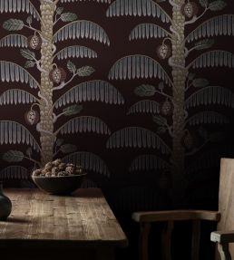 Palm Stripe Wallpaper by Josephine Munsey Spicer Brown
