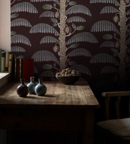 Palm Stripe Wallpaper by Josephine Munsey Spicer Brown