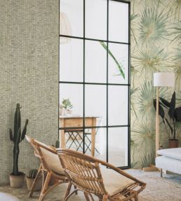 Ribbon Grass Wallpaper in Navy by Jannelli&Volpi | Jane Clayton