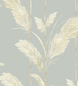 Pampas Grass Wallpaper by Brand McKenzie Cornflower Blue