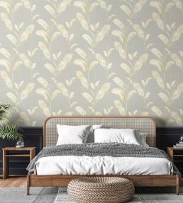 Pampas Grass Wallpaper by Brand McKenzie Neutral Grey