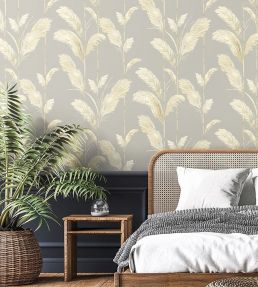Pampas Grass Wallpaper by Brand McKenzie Neutral Grey