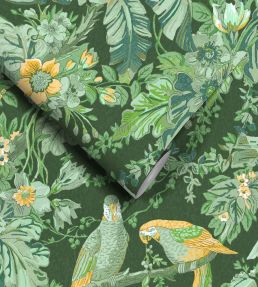 Parrot Talk Wallpaper by Woodchip & Magnolia Lush Green