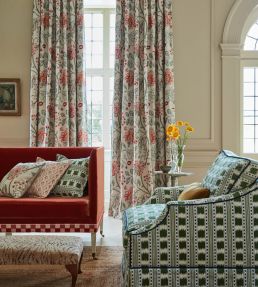 Paxton Fabric by James Hare Blue/Green