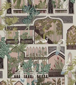 Peacock Arches Wallpaper by Josephine Munsey Blush Pink