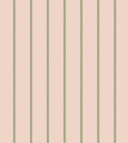 Petal Stripe Wallpaper by Farrow & Ball Pink Ground / Yeabridge Green