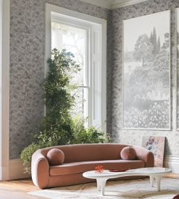 Petite Fleur Wallpaper by Cole & Son Platinum Matte