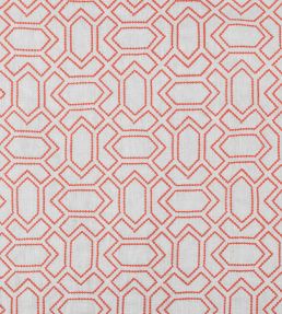 Petite Paravento Fabric by Vanderhurd Coral/Natural