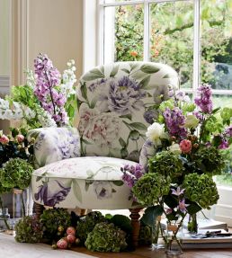Phoebe Fabric by Zoffany Sky/Pink
