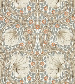 Pimpernel Wallpaper by Morris & Co Linen/Coral