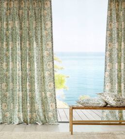Pimpernel Wide Width Fabric by Morris & Co Sage/Caramel