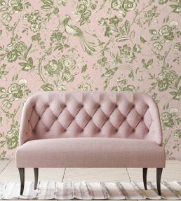Plumage Mural by Woodchip & Magnolia Plaster Pink/Cream