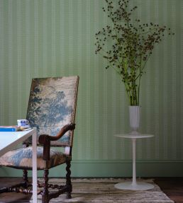 Polka Sprig Wallpaper by Farrow & Ball Pointing / Light Blue