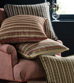 Popham Fabric in Blue/Indigo/Sage by Nina Campbell | Jane Clayton