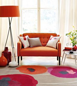 Sanderson Poppies rug Red/Orange 45700-140200 Red/Orange
