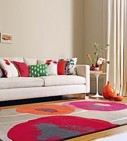 Sanderson Poppies rug Red/Orange 45700-140200 Red/Orange