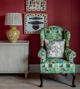 Potato Print Fabric by GP & J Baker Green