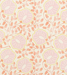 Punch Paisley Wallpaper by Christopher Farr Cloth Guava