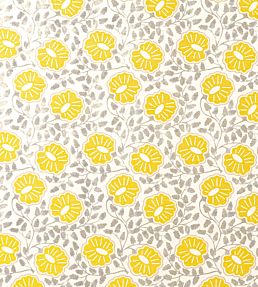 Punch Paisley Fabric by Christopher Farr Cloth Lemon