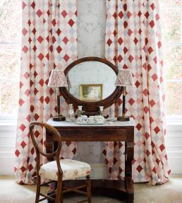 Quilted Harlequin Fabric by Barneby Gates Patchwork Rose