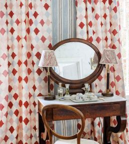 Quilted Harlequin Fabric by Barneby Gates Patchwork Rose