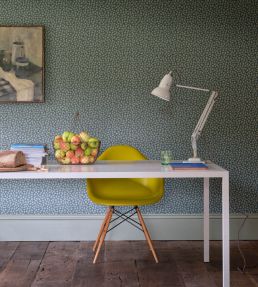 Renaissance Leaves Wallpaper by Farrow & Ball Shaded White / Stone Blue