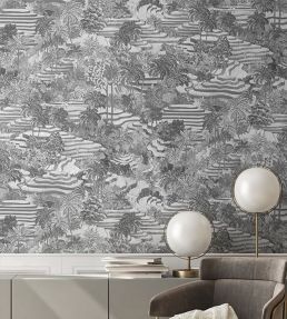 Rice Terrace Wallpaper by Brand McKenzie Black / White