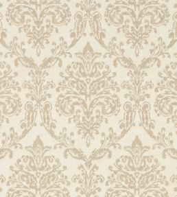 Riverside Damask Wallpaper by Sanderson Cream/Gold