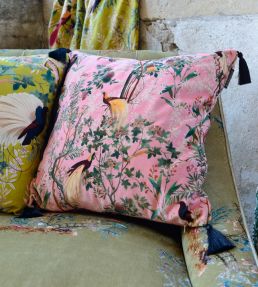 Royal Garden Pillow 20 x 20" by MINDTHEGAP Pink