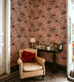 Sacred Pheasants Wallpaper by Coordonne Rose