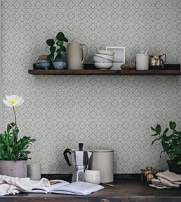 Edvin Wallpaper by Sandberg Misty Blue