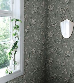 Rosenholm Wallpaper by Sandberg Forest Green