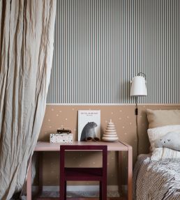 Estelle Wallpaper by Sandberg Dark Blue