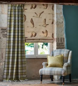 Elysian Geese Fabric by Sanderson Silver / Chalk