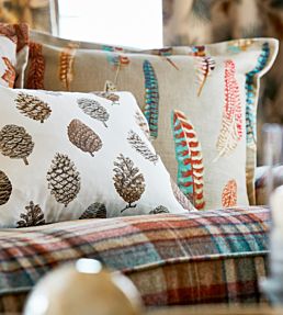 Pine Cones Fabric by Sanderson Briarwood / Cream