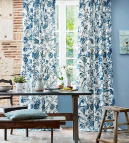 Tattershall Fabric by Sanderson Indigo
