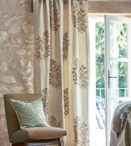 Wendell Embroidery Fabric by Sanderson Ceramic Blue