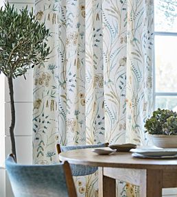 Summer Harvest Fabric by Sanderson Cornflower/Wheat