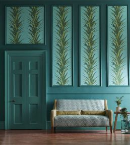 Yucca Wallpaper by Sanderson Charcoal/Gold