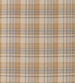 Bryndle Check Fabric by Sanderson Honey / Grey